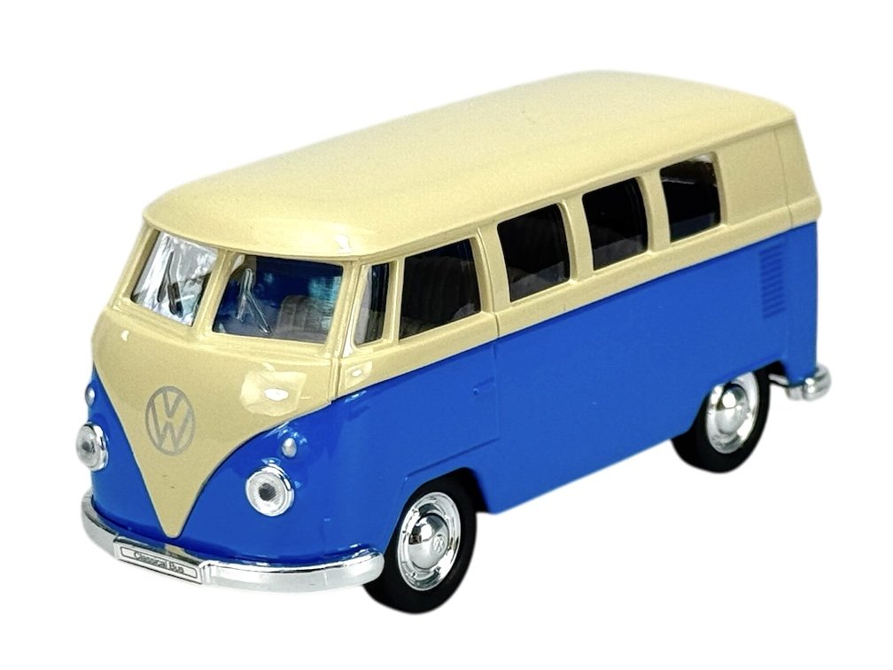 WELLY OLD TIMER 1963 VW VOLKSWAGEN T1 BUS BIAŁO-NIEBIESKI 1:34 SAMOCHÓD NOWY METALOWY MODEL