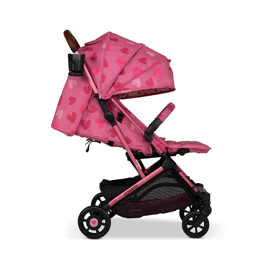 Wózek spacerowy Cosatto Woosh 4 - Różowy w serduszka 0-25kg