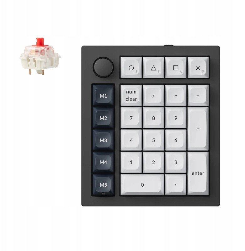 Keychron Q0 Max QMK Custom Number Pad Fully Assembled Knob / Carbon Black / Gateron Jupiter Red