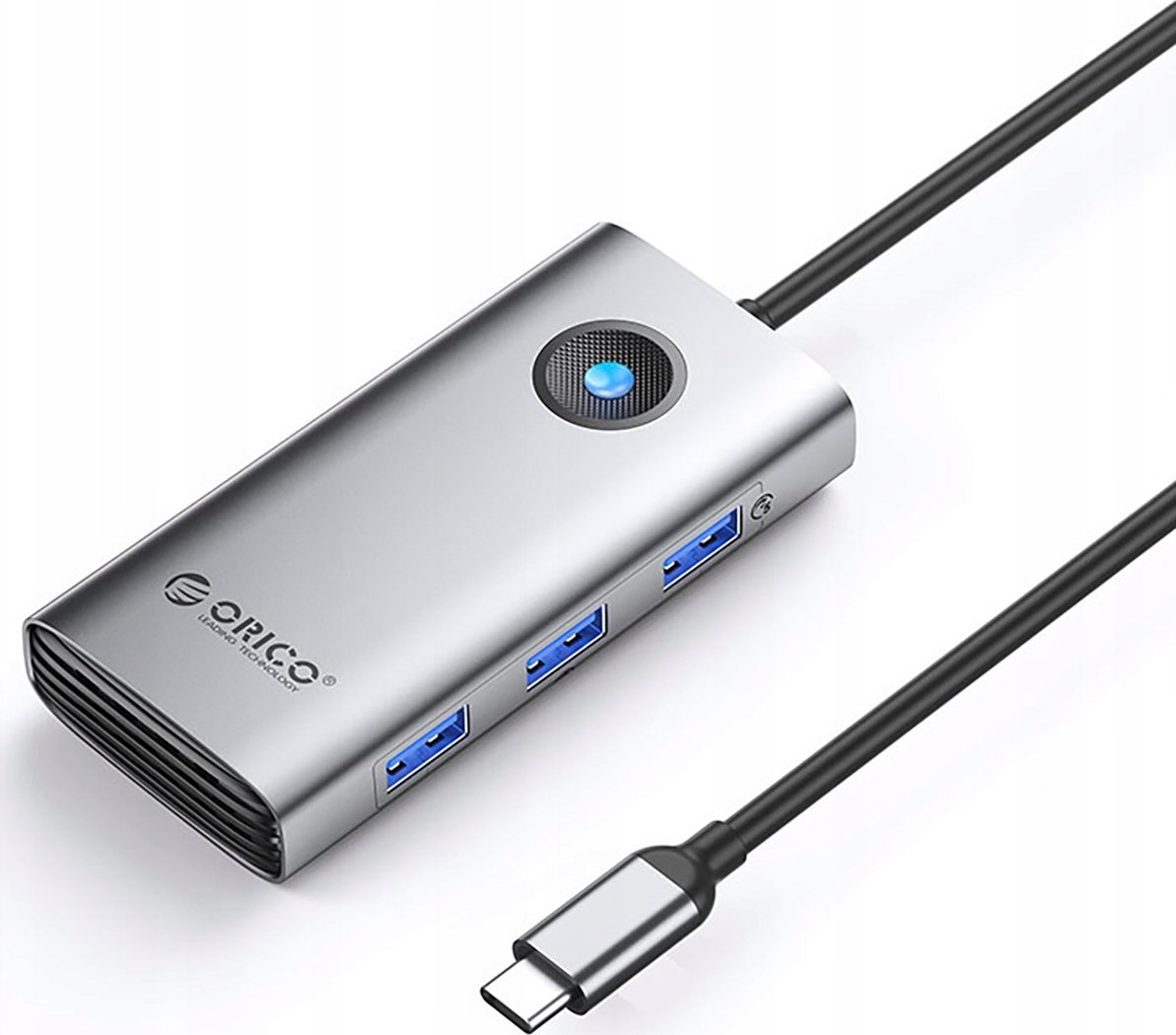 Stacja dokująca USB-C 6w1 / output: 3x USB-A 3.0 + 1x USB-C 2.0 + 1x HDMI - szara 6942227138330