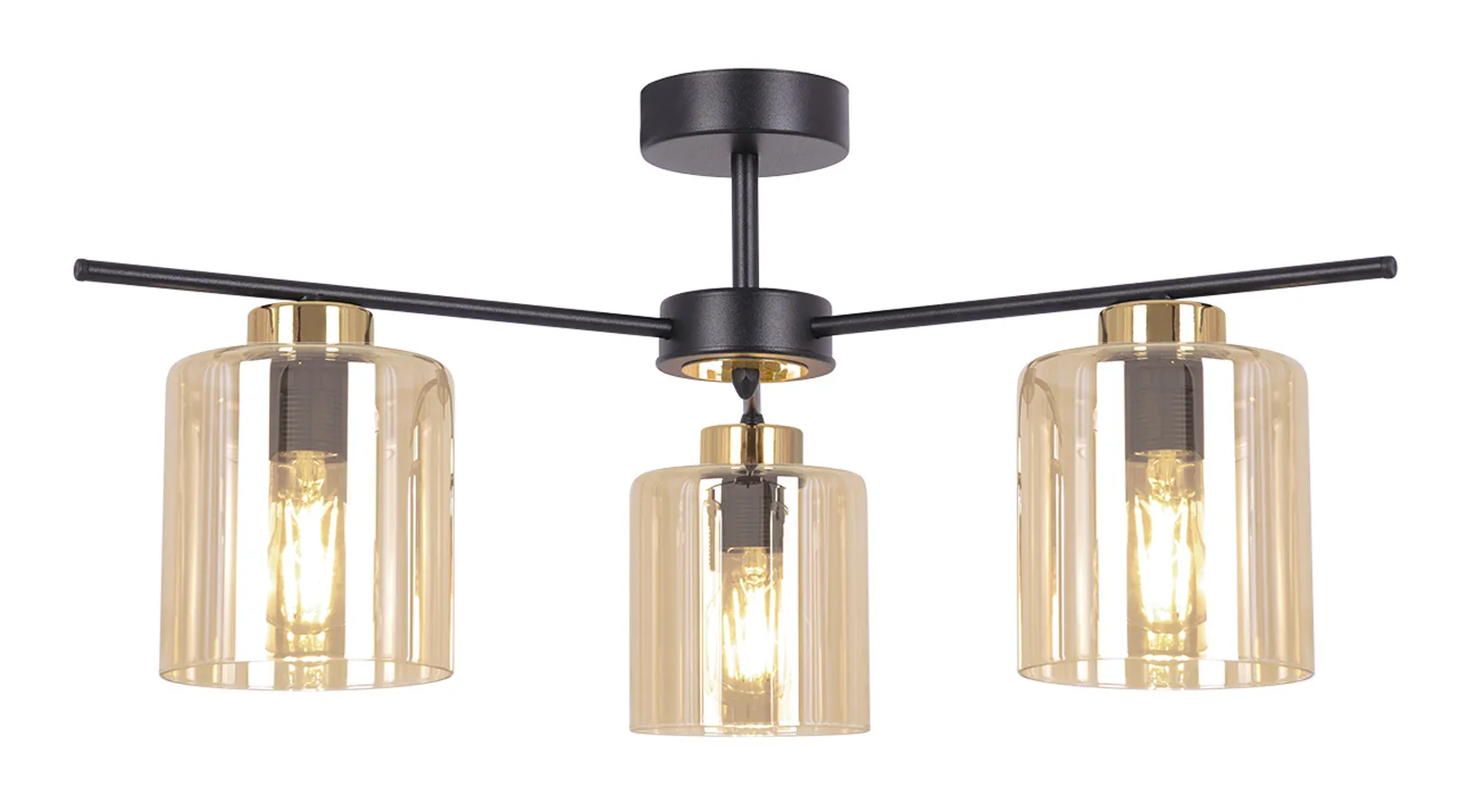 Lampa z trzema kloszami sufitowa beżowa A6-Z44