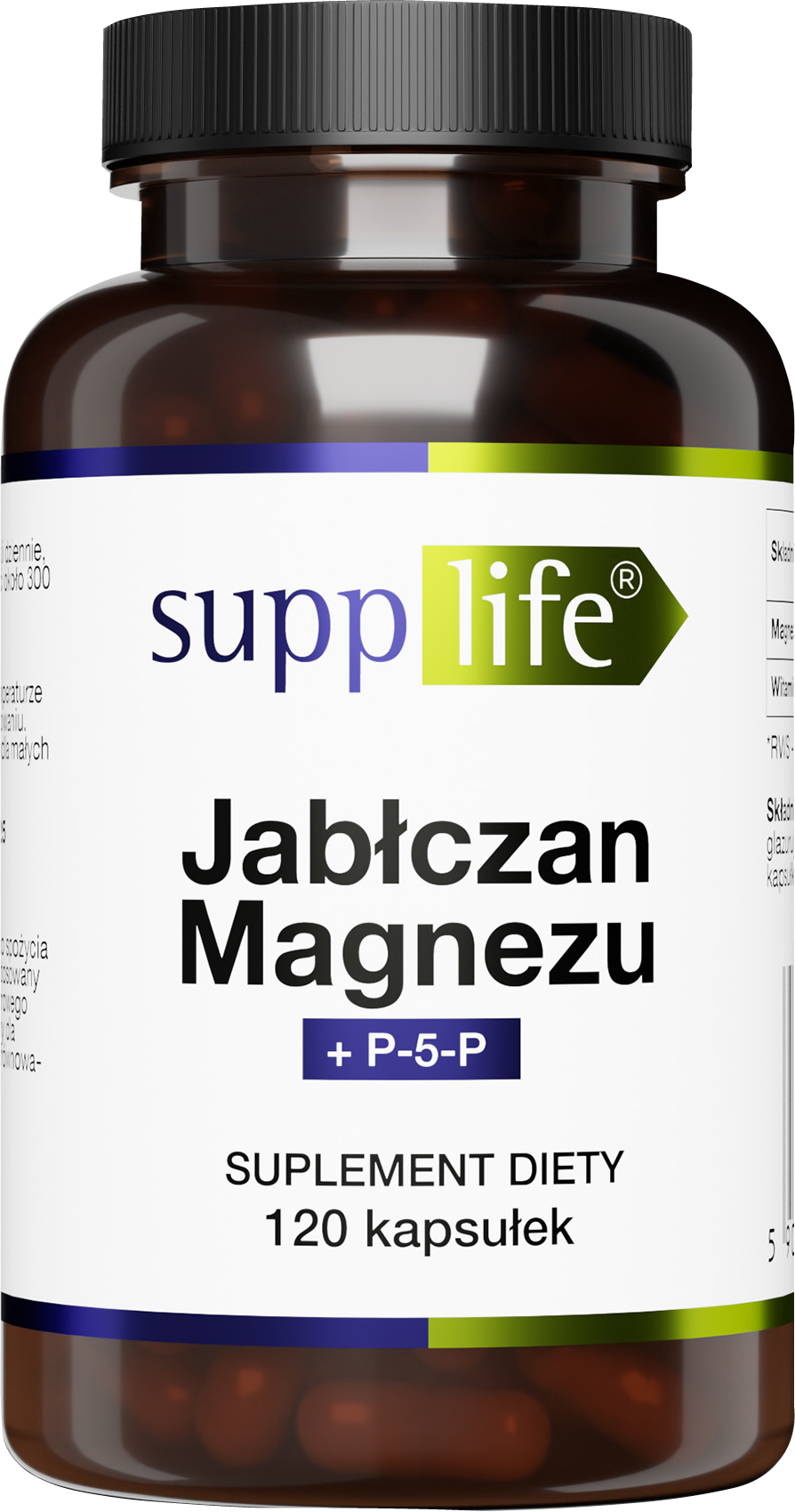 SUPPLIFE JABŁCZAN MAGNEZU + P-5-P 120 KAPSUŁEK