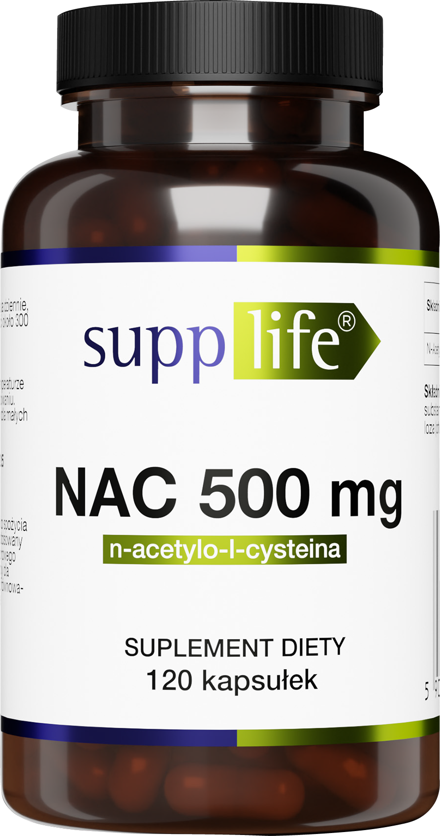 SUPPLIFE NAC N-ACETYLO-L-CYSTEINA 500MG 120 KAPSUŁEK