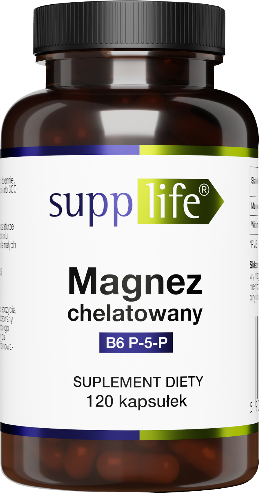 SUPPLIFE MAGNEZ CHELATOWANY + P-5-P 120 KAPSUŁEK