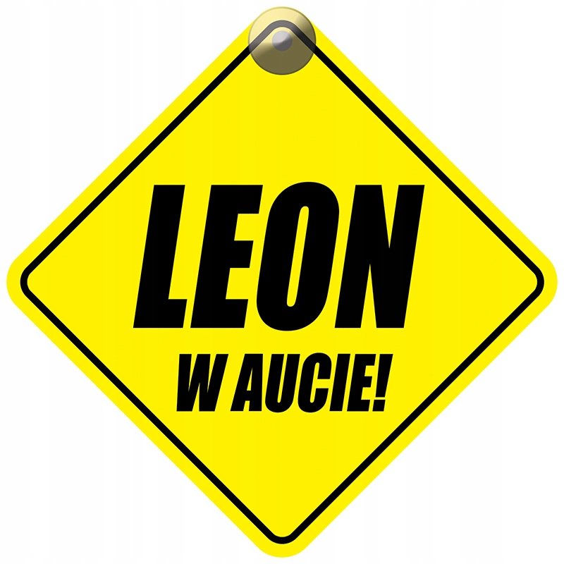 LEON W AUCIE - PLAKIETKA - TABLICZKA - PRZYSSAWKA DO SAMOCHODU
