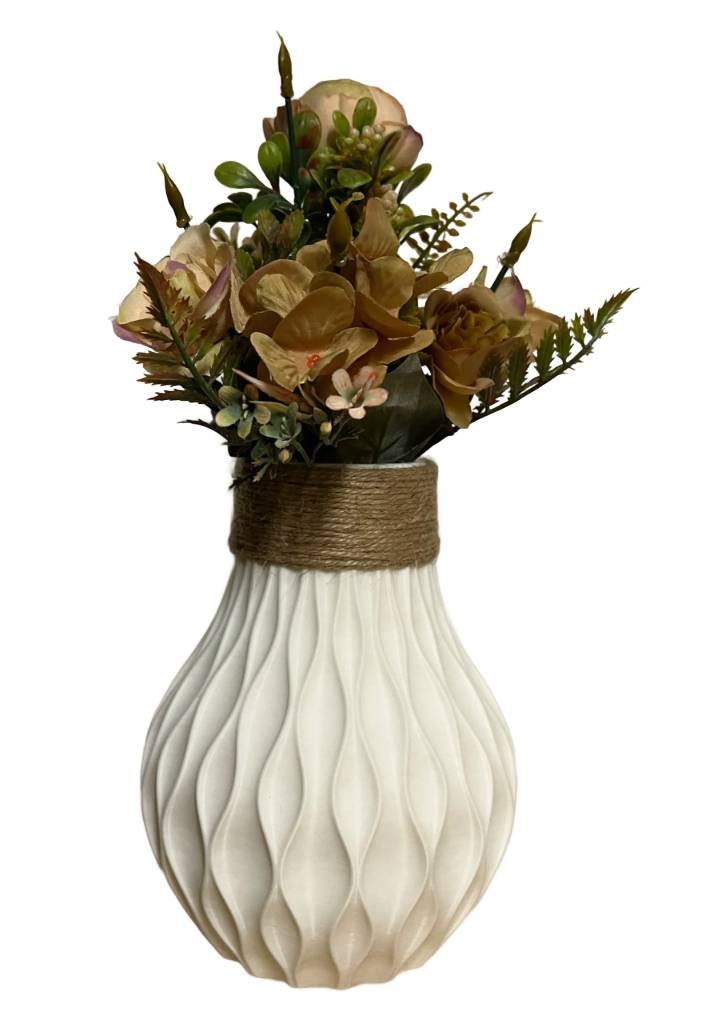 Wazon Dekoracyjny Na Kwiaty, Kwiaty 20 Cm - Biały