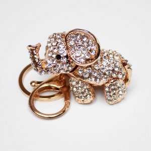 brelok do kluczy, słonik cyrkonie