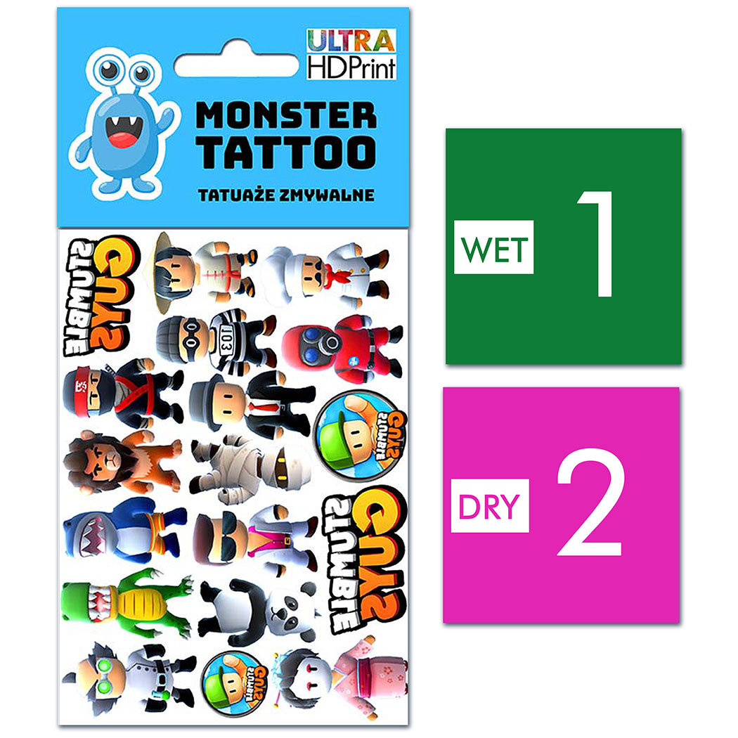 TATUAŻE ZMYWALNE DLA DZIECI STUMBLE GUYS WZORY ORYGINALNE