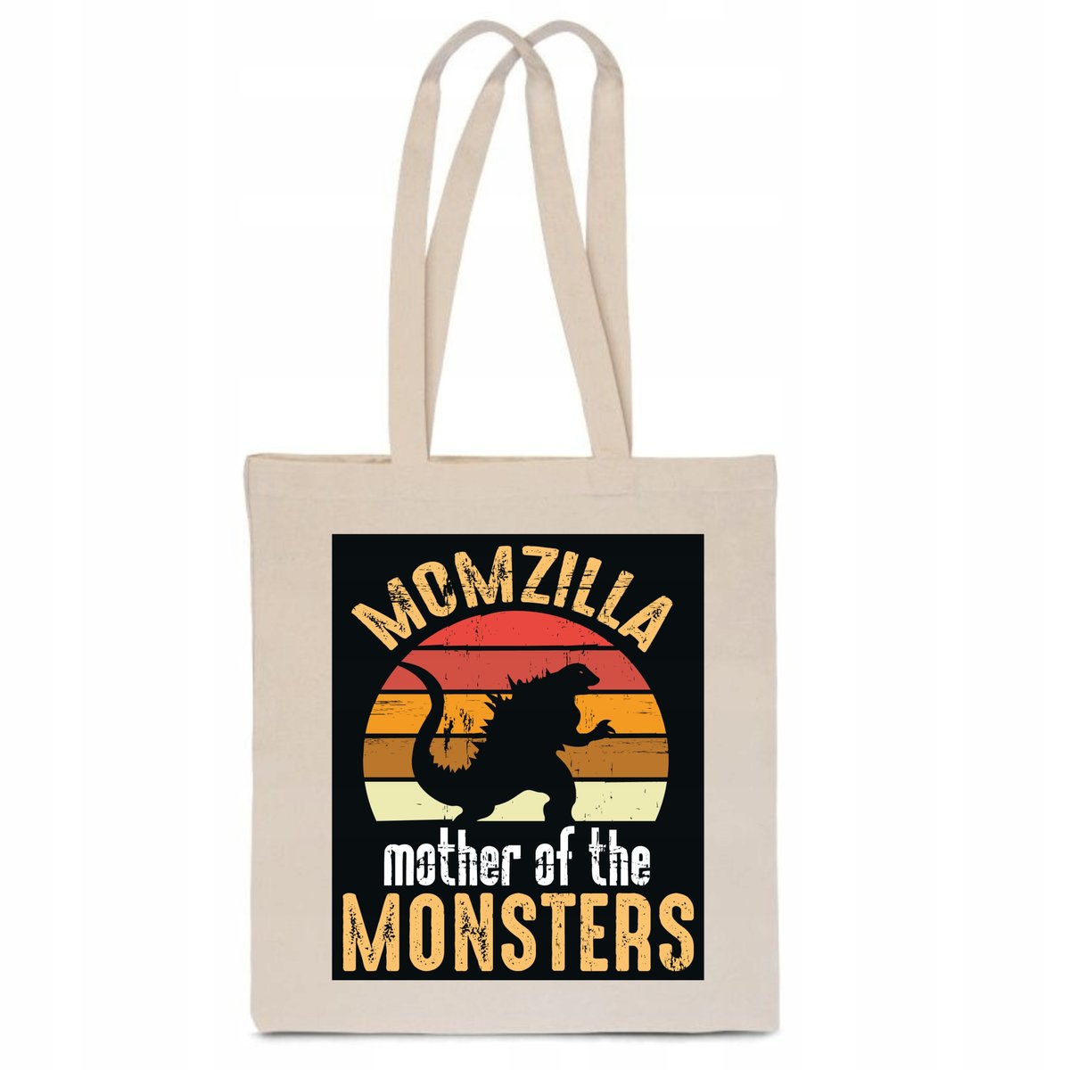 EKO TORBA BAWEŁNIANA Potwór MOMZILLA Monsters prezent dla Mamy Madka TT_118