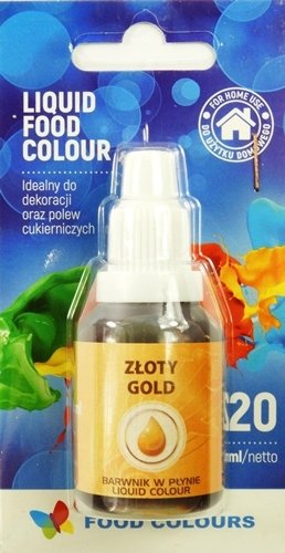 BARWNIK SPOŻYWCZY W PŁYNIE ZŁOTY ZŁOTO 20 ML