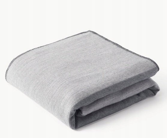 Koc z wełny Ivory S 230 x D 250 cm Odcienie szarego