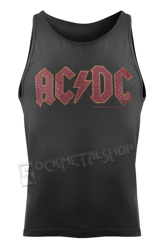 koszulka na ramiączkach AC/DC - LOGO CHARCOAL, cyrkonie-XXL