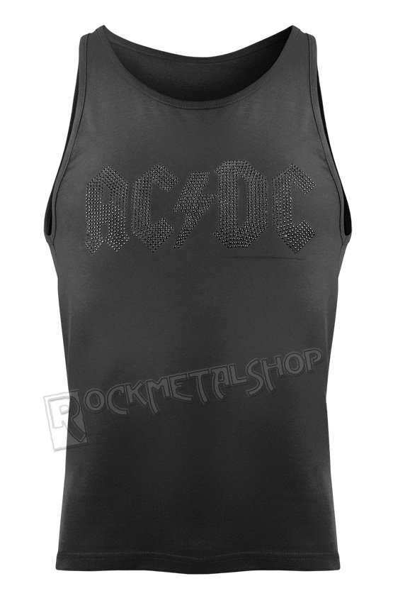 koszulka na ramiączkach AC/DC - LOGO CHARCOAL BLACK, cyrkonie-S