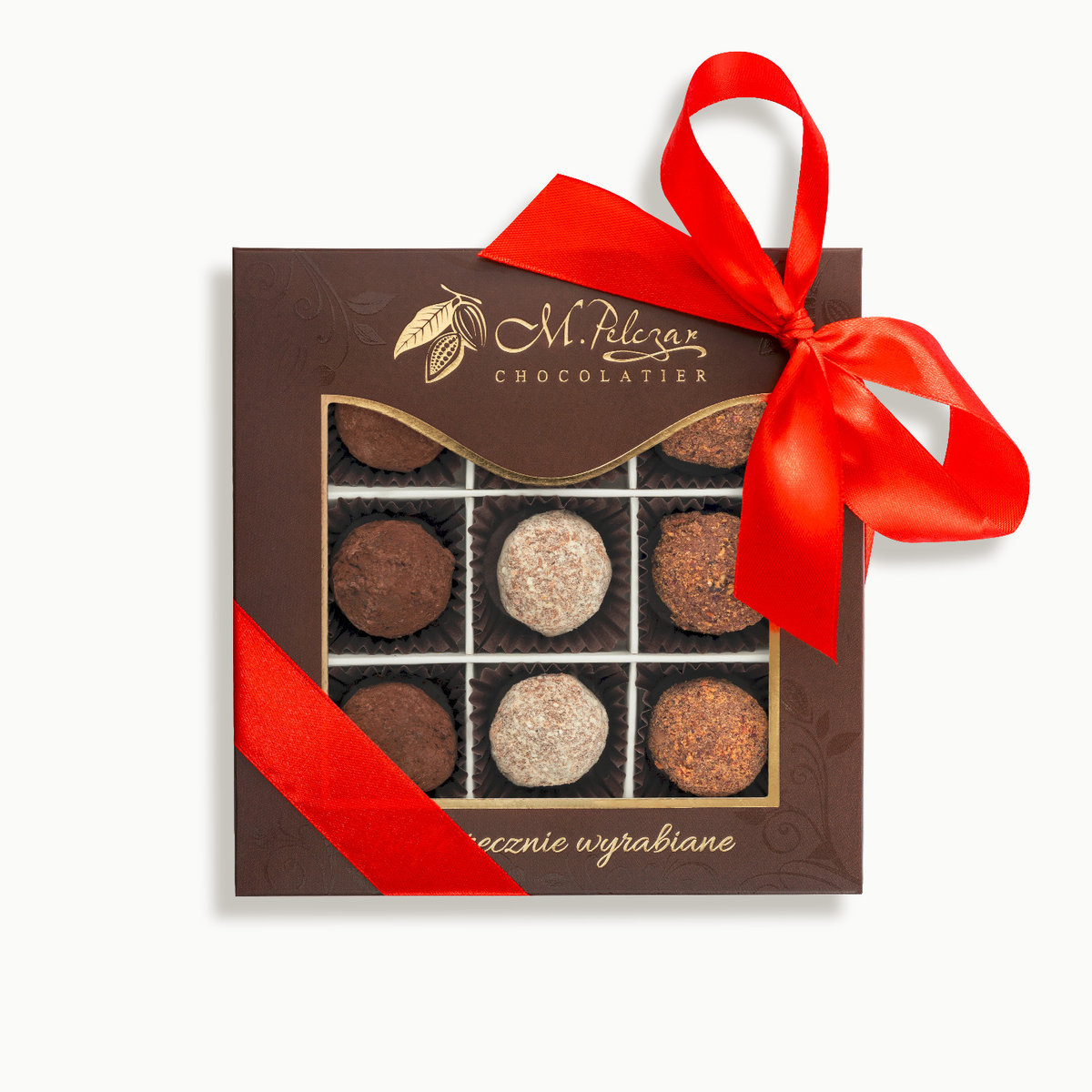 Zestaw trufli - gianduja, szarlotka, rumu-śliwka - 9 szt.