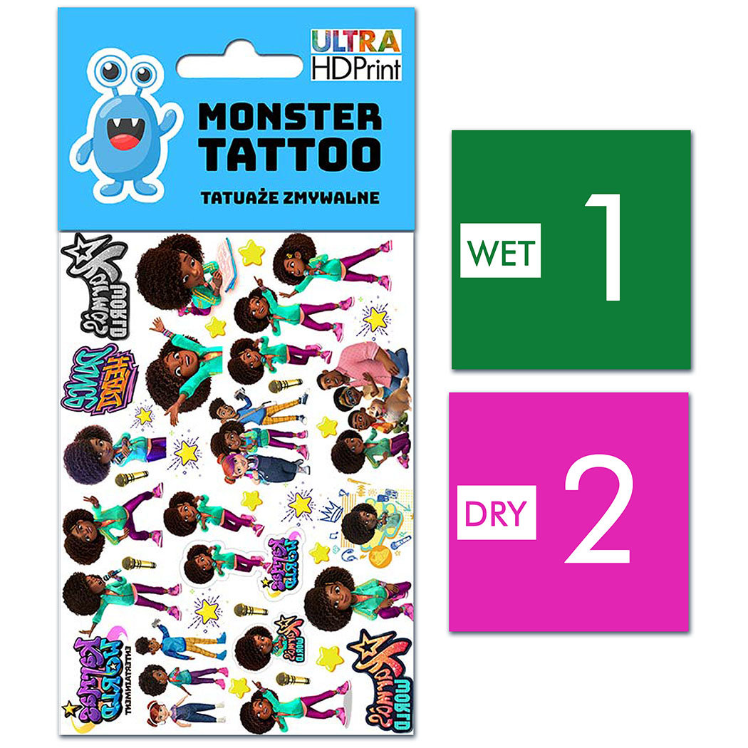 TATUAŻE ZMYWALNE DLA DZIECI ŚWIAT KARMY WZORY ORYGINALNE