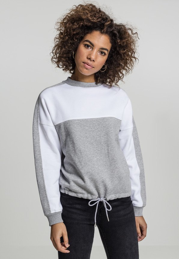 bluza damska LADIES OVERSIZED 2-TONE STRIPE grey-XL