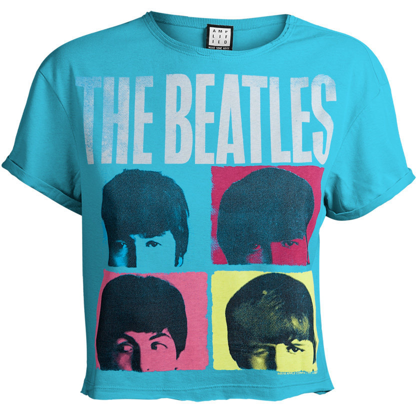 bluzka damska THE BEATLES - HARD DAYS NIGHT, CROP TOP-L