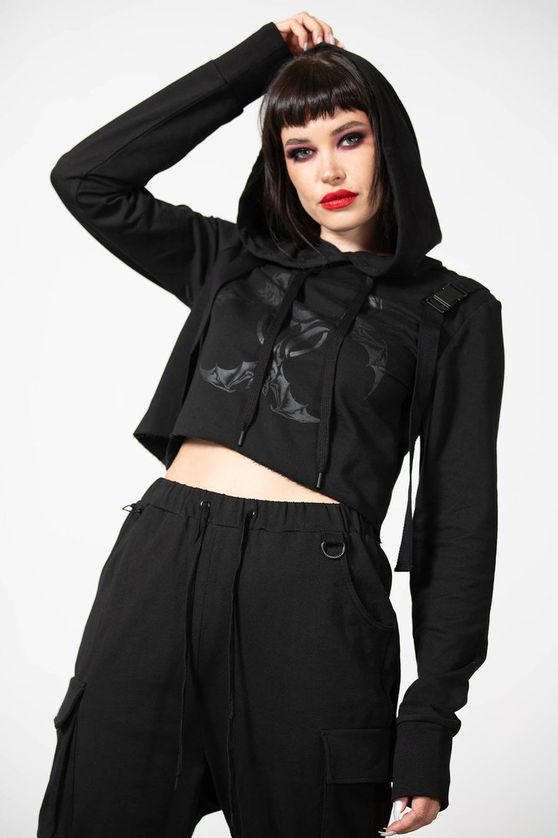 bluza damska KILLSTAR - ULTRAVIOLET, z kapturem-L