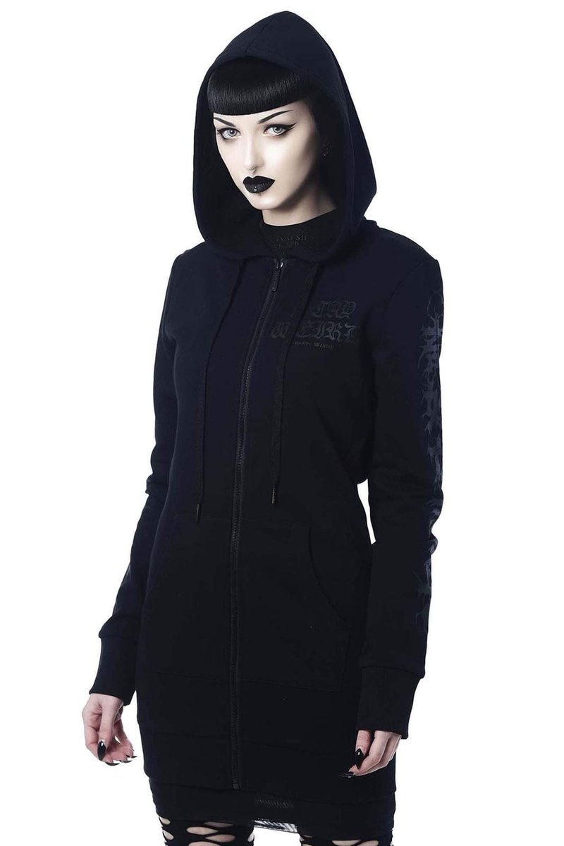 bluza damska KILLSTAR - WEIRDO, rozpinana z kapturem -XXL
