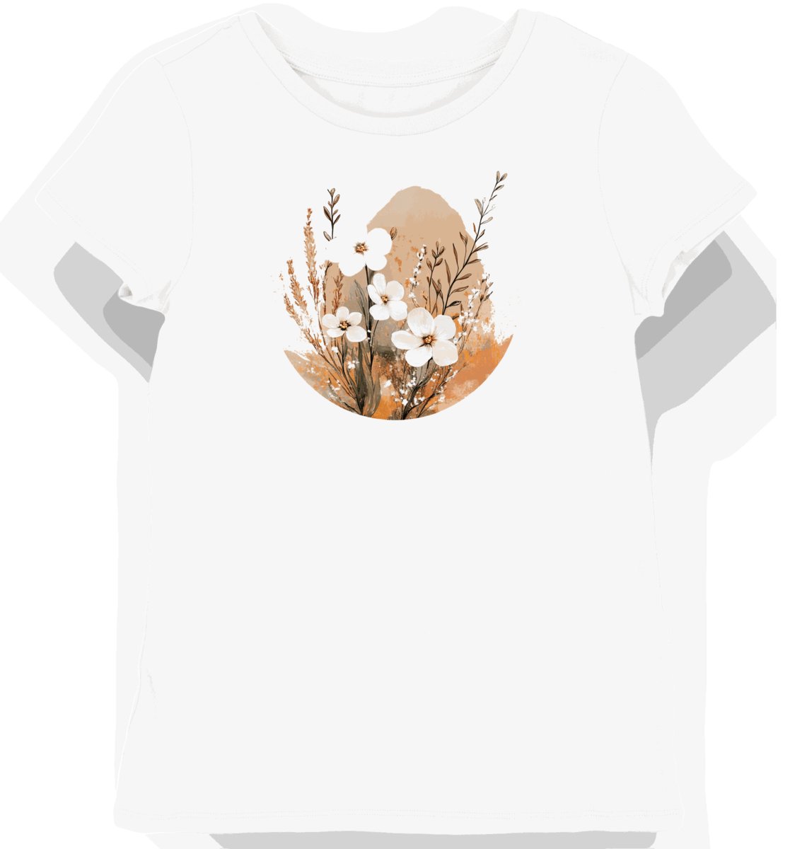 Koszulka damska biała z motywem pustynnych roślin i kwiatów XL