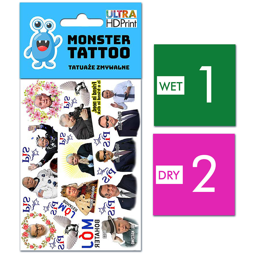 TATUAŻE ZMYWALNE DLA DZIECI KACZYŃKI PIS MÓJ BOHATER DUDA WZORY ORYGINALNE