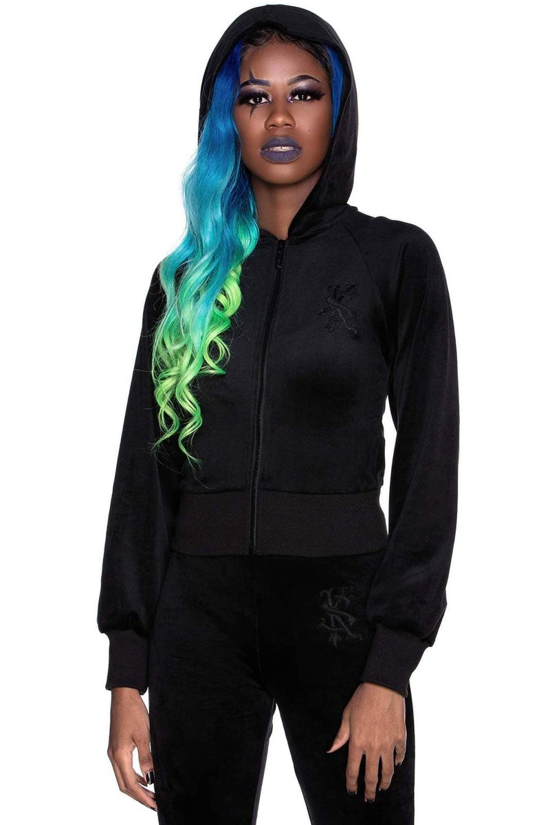 bluza damska KILLSTAR - JUST CREW-SIN, rozpinana z kapturem-L
