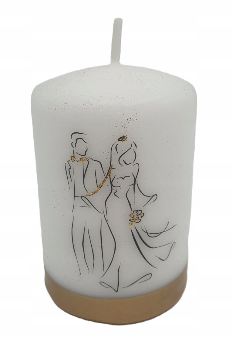 Świeca Walec 70 / 100 Mm Ślub