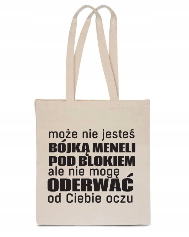 EKO TORBA Bawełna ecru prezent WALENTYNKI śmieszny nadruk ODERWAĆ TT_459