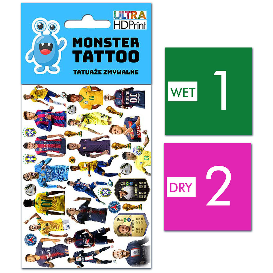 TATUAŻE ZMYWALNE DLA DZIECI NEYMAR WZORY ORYGINALNE