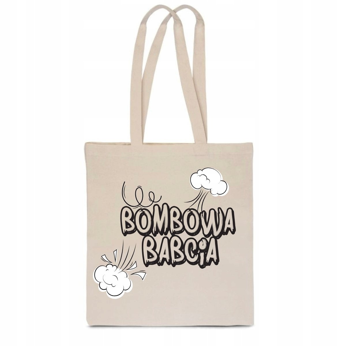 EKO TORBA Bawełniana ecru prezent dla BOMBOWA BABCIA śmieszna dzień TT_407