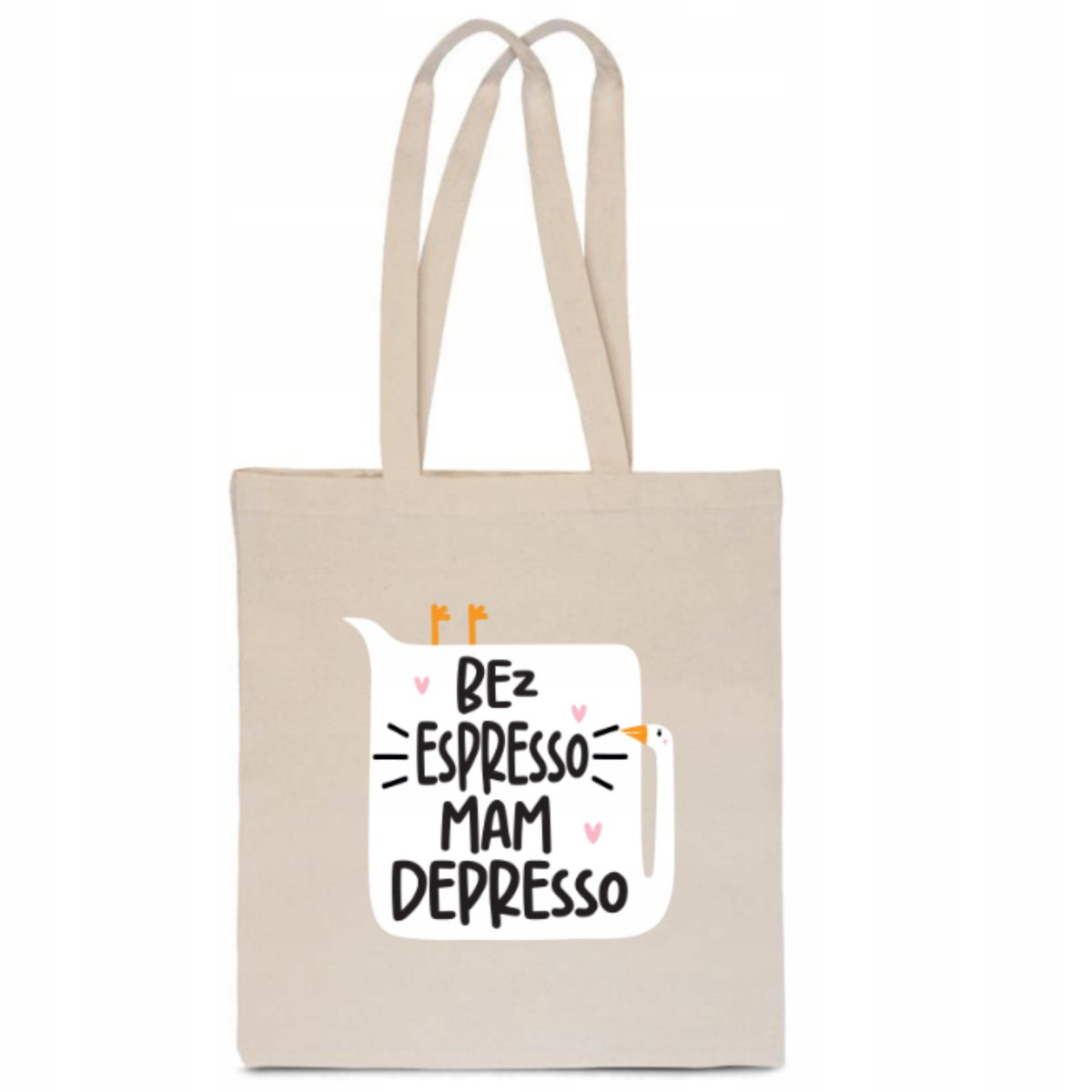 EKO TORBA BAWEŁNIANA z nadrukiem BEZ ESPRESSO MAM DEPRESSO kawa TT_068