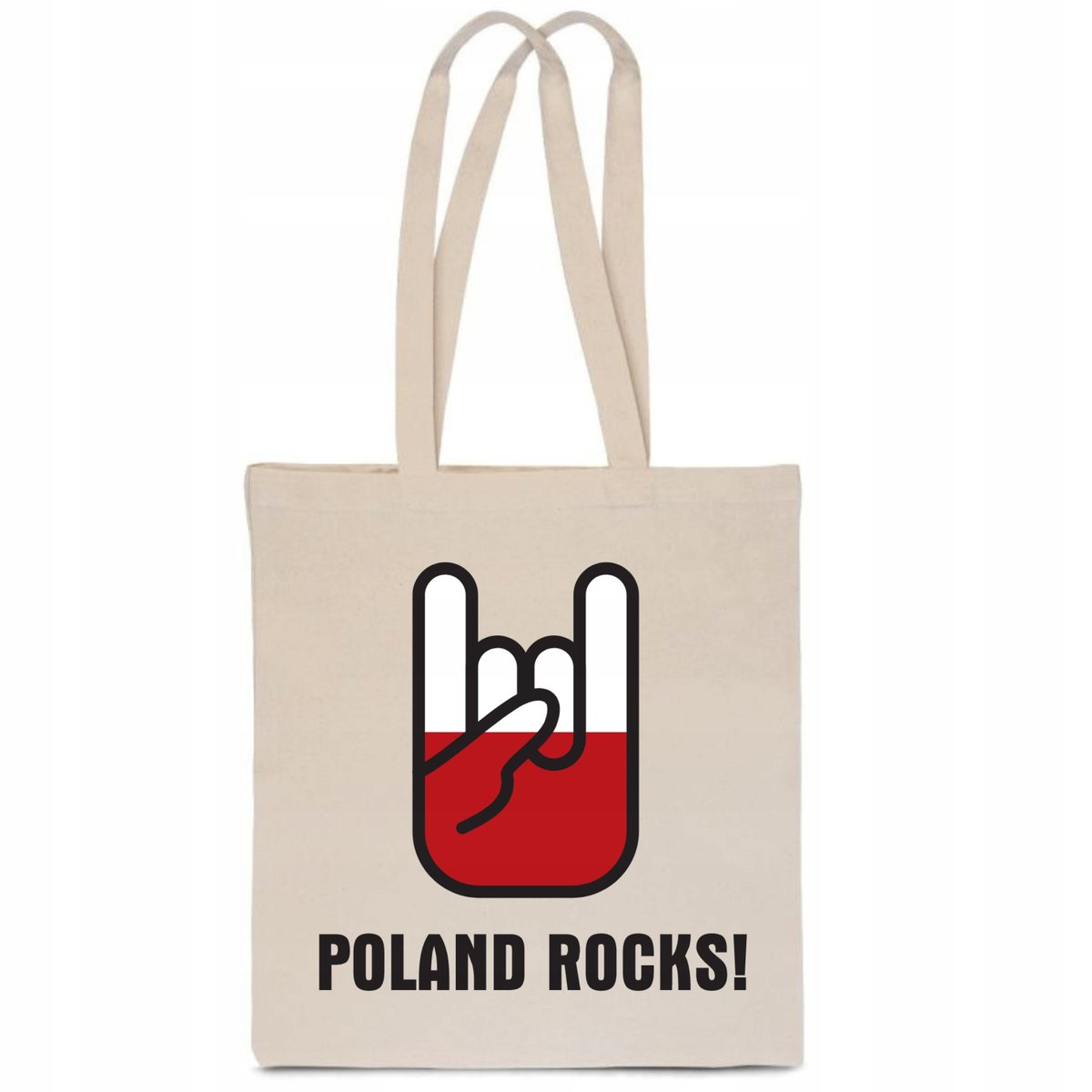 EKO TORBA Bawełniana POLAND ROCKS POLSKA flaga patriotyczna zakupy TT_183