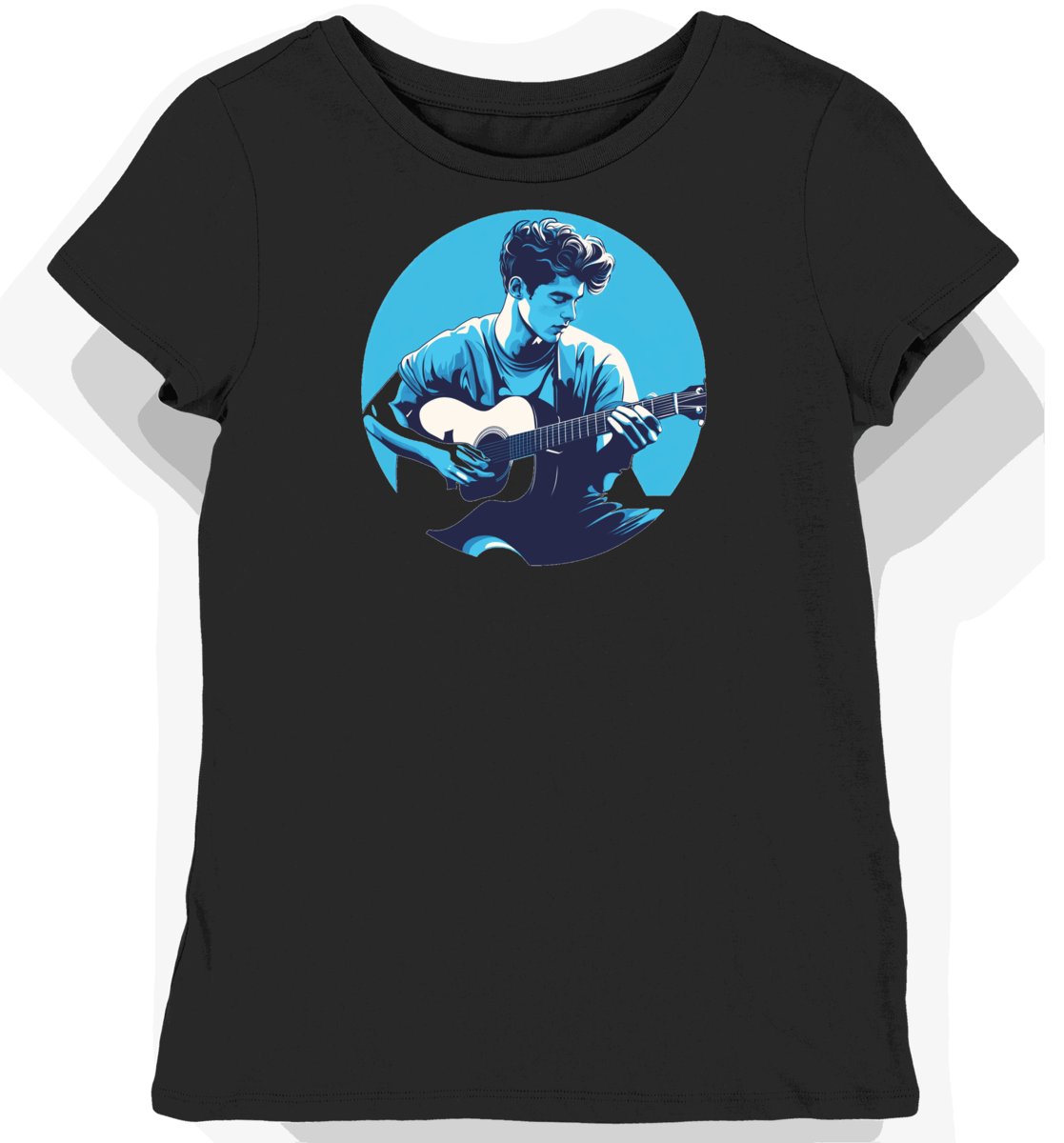 Koszulka damska czarna z nadrukiem artysty Shawn Mendes XL