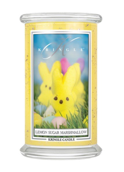 Lemon Sugar Marshmallow - Kringle Candle - duża świeca zapachowa 2 knoty - Easter Collection