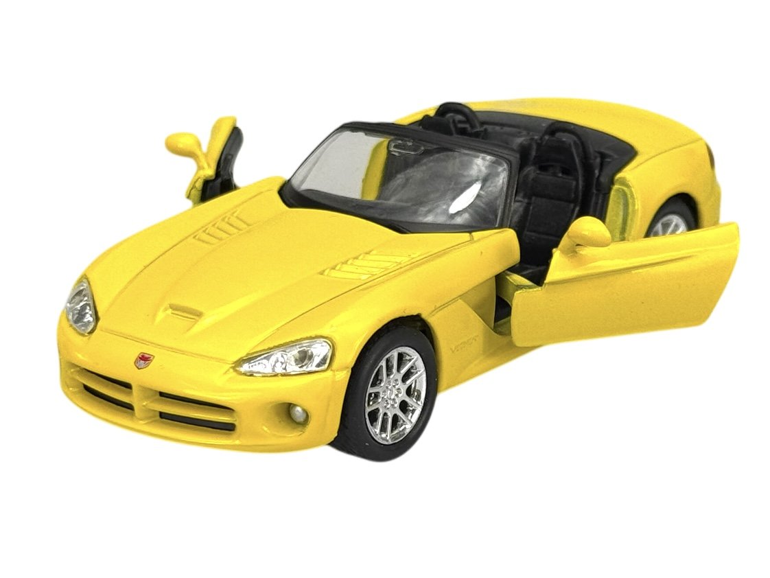 WELLY 2003 DODGE VIPER SRT-10 BEZ DACHU ŻÓŁTY 1:34 SAMOCHÓD NOWY METALOWY MODEL