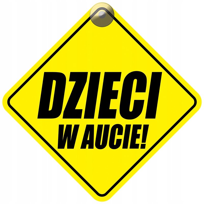 DZIECI W AUCIE - PLAKIETKA - TABLICZKA - PRZYSSAWKA DO SAMOCHODU