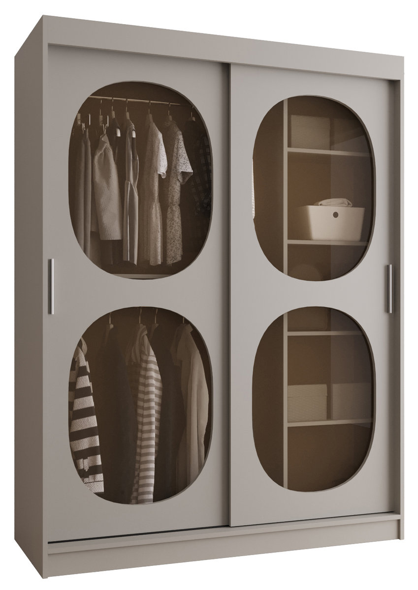 Szafa przesuwna z lustrem Garderoba BAHRAJN 2 150 kaszmir