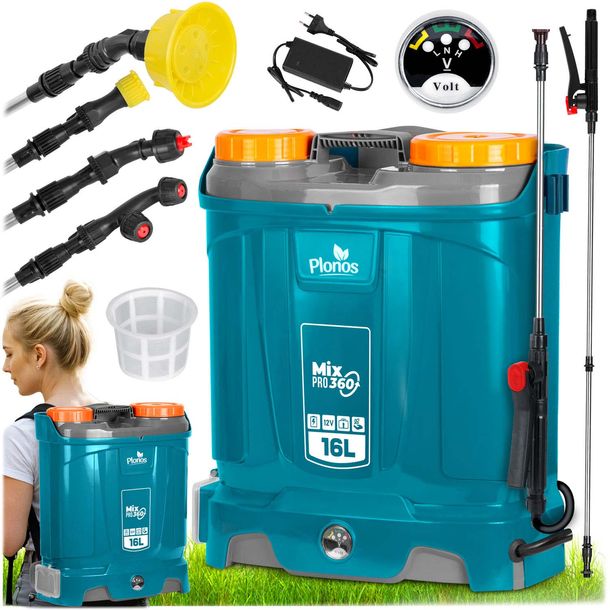 Opryskiwacz Akumulatorowy Plecakowy Elektryczny Mieszadło 85cm Lanca 16l