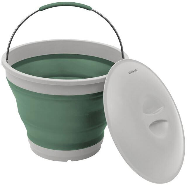 Składane wiadro turystyczny Outwell Collaps Bucket Round- shadow green