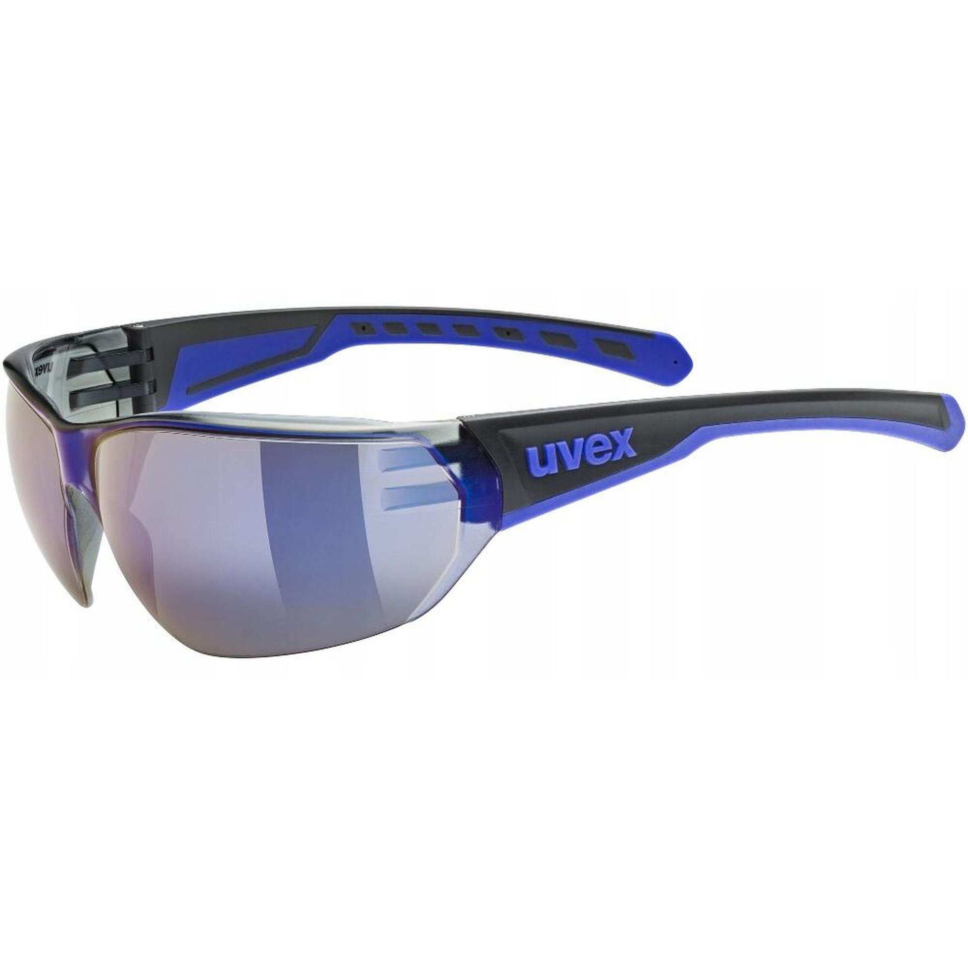 Okulary przeciwsłoneczne Uvex Equate - black/blue matt/mirror blue