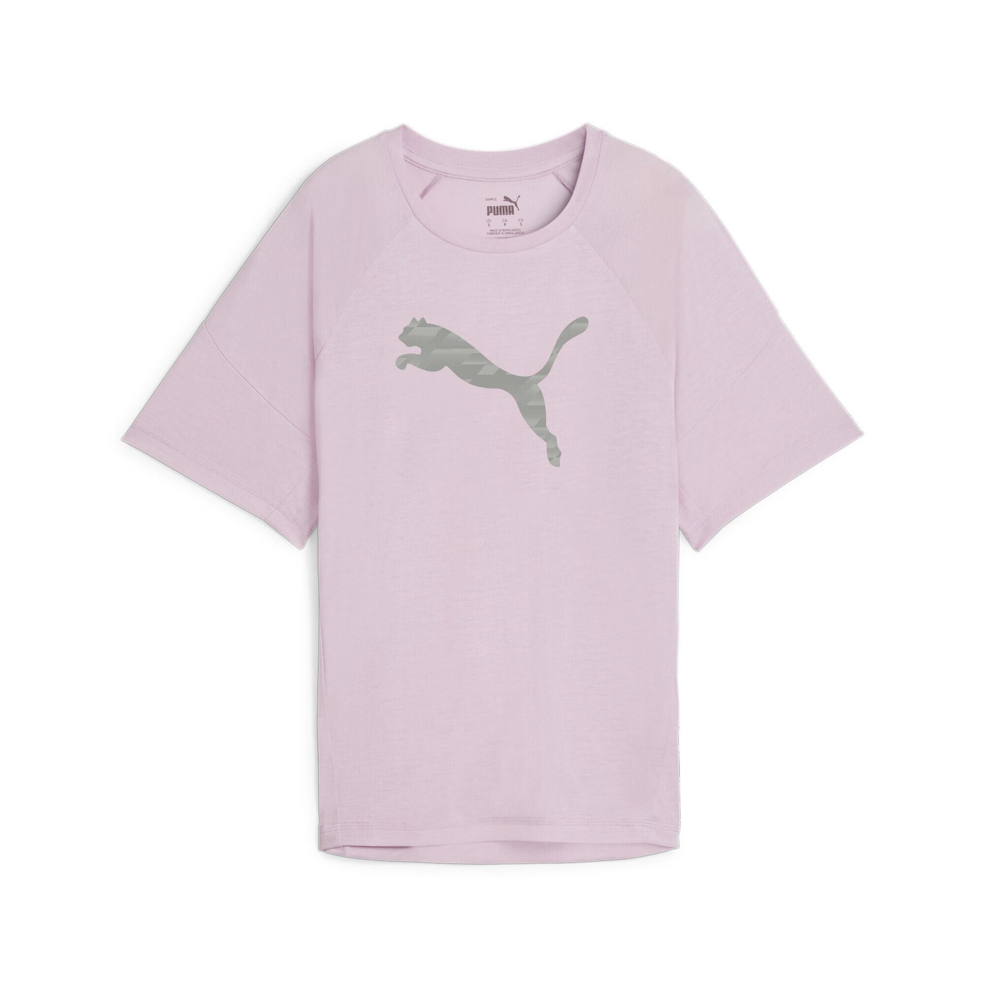 Damska koszulka z nadrukiem EVOSTRIPE PUMA Grape Mist Purple