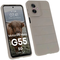 Bizon Pancerne etui Case Tur do Motorola Moto G55 5G, jasnoszare