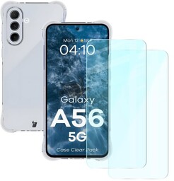 Bizon Elastyczne etui + 2x szkło hartowane Case Clear Pack do Galaxy A56 5G