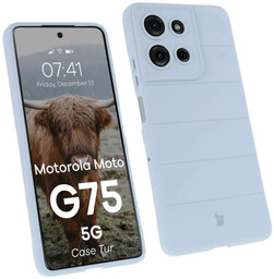 Bizon Pancerne etui Case Tur do Motorola Moto G75 5G, jasnoniebieskie