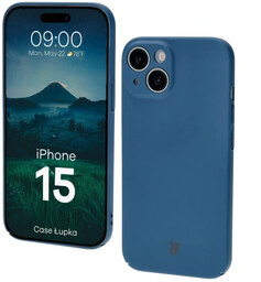 Bizon Etui Case Łupka do iPhone 15, niebieskie