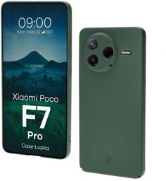 Bizon Etui Case Łupka do Xiaomi Poco F7 Pro, zielone