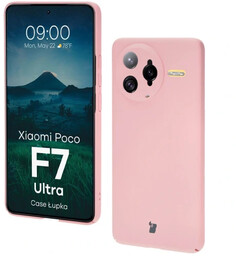 Bizon Etui Case Łupka do Xiaomi Poco F7 Ultra, różowe