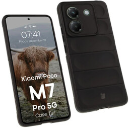 Bizon Pancerne etui Case Tur do Xiaomi Poco M7 Pro 5G, czarne