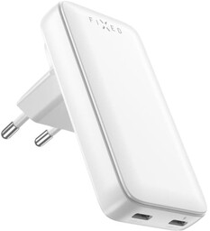 Fixed Ładowarka sieciowa z wymiennymi końcówkami Slim Traveller 45W 2x USB-C PD 3.0 GaN, EU, USA, UK, AUS, biała