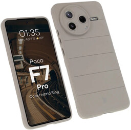 Bizon Pancerne etui Case Tur do Xiaomi Poco F7 Pro, jasnoszare